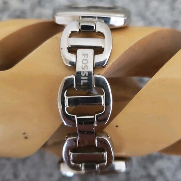 Ladies Fossil Water Resistant Quartz Bracelet Watch Stainless Steel‎ 6" New Batt - Picture 7 of 10